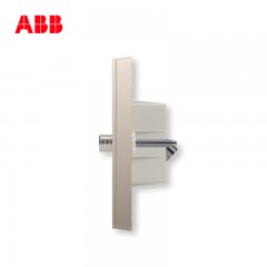 ABB 开关插座无框轩致朝霞金墙壁插座面板宽频电视插座AF303-PG