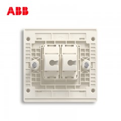 ABB 开关面板家用弱电二位电话电脑插座网络信息轩致金色AF323-PG