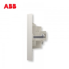 ABB 开关插座 轩致无框雅典白色 二位电脑电视 网络光纤插座AF325
