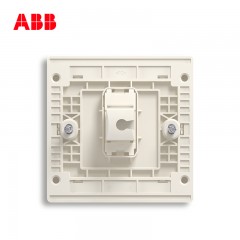 ABB 开关插座 轩致无框 香槟银 一位6类六类电脑网络插座AF333-CS
