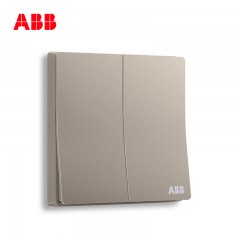 ABB 开关插座面板轩致雅典系列两开三控/两位中间中途开关AF186-PG