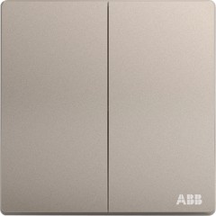 ABB 开关插座面板轩致雅典系列两开三控/两位中间中途开关AF186-PG