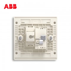 ABB 开关插座轩致无框星空黑 二位电视/六类电脑网络插座AF334-885