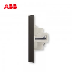 ABB 开关插座轩致无框星空黑 二位电视/六类电脑网络插座AF334-885