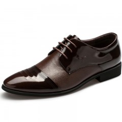 红蜻蜓 真皮男单鞋 春秋新款商务正装皮鞋绅士风系带男鞋