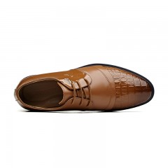 红蜻蜓 真皮鞋春季新款正装商务职场办公室漆皮亮皮男鞋