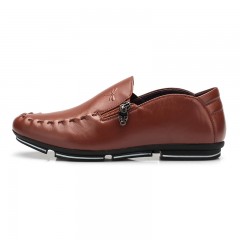 红蜻蜓 真皮男单鞋 春季新款日常休闲套脚手工鞋男鞋皮鞋