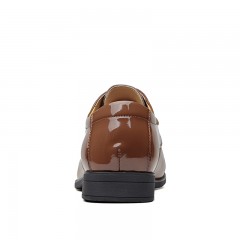 红蜻蜓 真皮男鞋春季新款商务正装职场时尚系带亮皮漆皮鞋