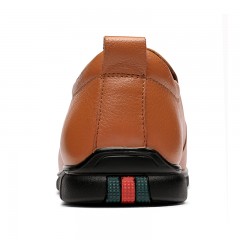 红蜻蜓 真皮男鞋春季新款套脚软底休闲鞋驾车鞋皮鞋子