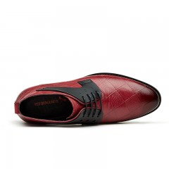 红蜻蜓 春季时尚真皮系带男士商务鞋正装皮鞋子