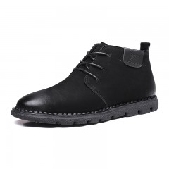 红蜻蜓 男靴冬季新款马丁靴男复古英伦风高帮真皮休闲皮鞋潮流