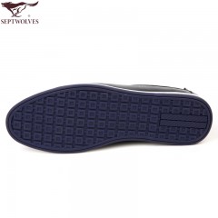 七匹狼 皮鞋新款头层牛皮男士时尚休闲皮鞋真皮舒适套脚男鞋子