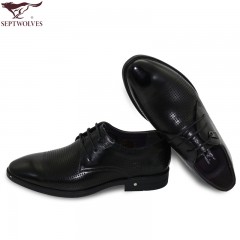 七匹狼 男鞋新款头层牛皮镂空打孔男士商务正装真皮皮鞋子