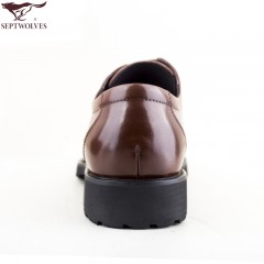 七匹狼 皮鞋秋冬季软头层牛皮大头鞋欧美商务大码男士真皮男鞋