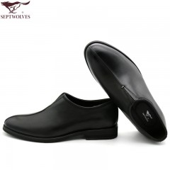 七匹狼 男鞋新款头层牛皮男士时尚春秋套脚正装真皮皮鞋子