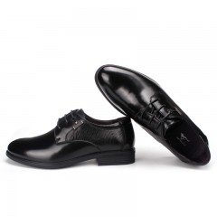 七匹狼 男鞋新款头层牛皮男士商务正装英伦系带真皮鞋子加大码小码