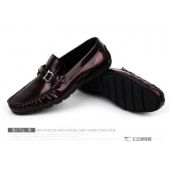 七匹狼 男鞋新款 时尚头层牛皮镂空夏季真皮男士打孔休闲皮鞋