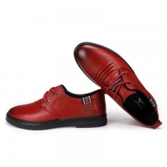 七匹狼 皮鞋新款时尚头层牛皮男士防皱设计真皮系带休闲男鞋