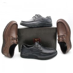 七匹狼 男鞋新款时尚头层牛皮边缘线缝时尚耐磨商务休闲皮鞋子