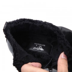 七匹狼 男鞋冬季新款头层牛皮加绒保暖商务正装男士毛皮鞋棉鞋