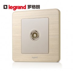 罗格朗 开关插座面板细金纹有线电视插座面板 闭路电视插座面板