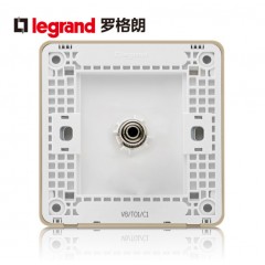 罗格朗 开关插座面板细金纹有线电视插座面板 闭路电视插座面板