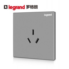 罗格朗 逸景银色三孔16a空调专用插座面板家用电热水器大功率16安