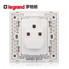 罗格朗 逸景银色三孔16a空调专用插座面板家用电热水器大功率16安