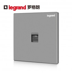 罗格朗 深砂银电话插座面板86型电话线插座语音插座面板银色