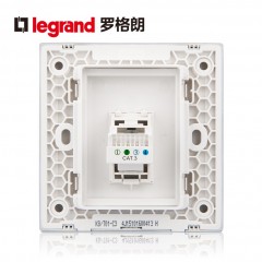 罗格朗 深砂银电话插座面板86型电话线插座语音插座面板银色