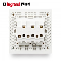 罗格朗 逸景黑色二开双控双位2位面板家用二位电灯开关二开墙壁