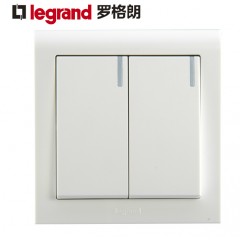 罗格朗 家用二开多控 双开三控二位三联多联 中途中间开关面板