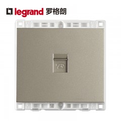 罗格朗 开关插座 尚韵缎沙金86型电话 插座 面板 香槟金