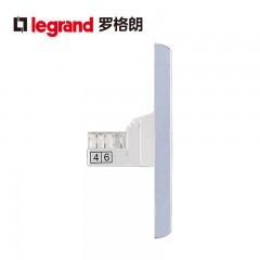 罗格朗 开关插座 尚韵缎沙金86型电话 插座 面板 香槟金