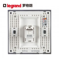 罗格朗 开关插座 尚韵缎沙金86型电话 插座 面板 香槟金