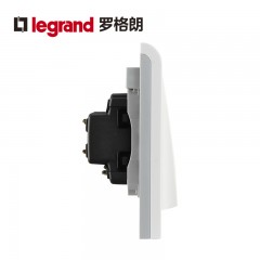 罗格朗 开关插座面板K5 四开单控带灯四联开关带LED开关