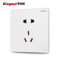 罗格朗 家用二位2连体五孔插座开关面板酒店联体墙壁暗装5孔