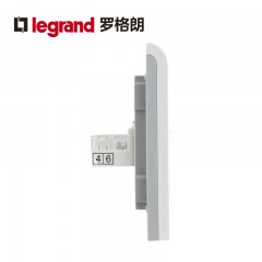 罗格朗 电脑电话插座面板电话信息 网络电话面板二合一网线电话