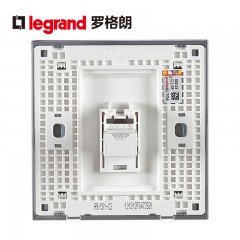 罗格朗 开关插座网线插座电脑插座面板网络面板网络插座香槟色