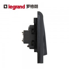 罗格朗 K5黑色四开单控带LED指示灯4开四联面板家用四位电灯开关