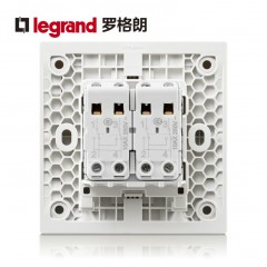罗格朗 家用二开多控双开三控三联多联中途中间开关面板86型
