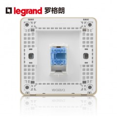 罗格朗 细金超6类电脑插座千兆六类网络网线网口插座开关面板