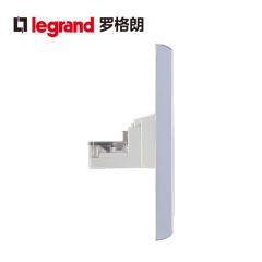 罗格朗 电脑电视插座面板 电视线网线网络有线闭路网络二合一插座