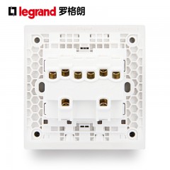 罗格朗 插座十大品牌粉色四位四开单控开关4开四联单控面板逸景