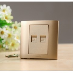 罗格朗 双口网线插座电脑插座面板二位 tcl网络网口面板网线盒暗网