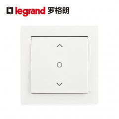 罗格朗 一位位窗帘开关面板86型门帘开关器 开关双控开关逸享