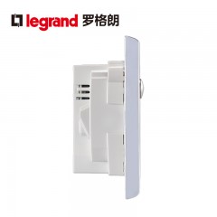 罗格朗 A9缎沙金五孔带USB开关插座面板86型墙壁充电双口家用 HE25/10USL-C2