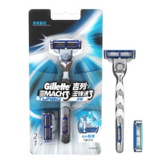 吉列 锋速3突破刀架剃须刀+6刀片 手动男风速三刮胡刀