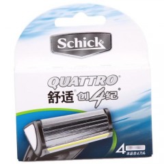 Schick/舒适 创四纪剃须刀架专用刀片4片 4层刀头护网