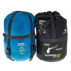 迪卡侬 Sleepin'Bed 10度Light一体式睡袋加自充气垫套装野营睡袋